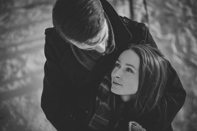Celebrity couple enjoying a romantic moment