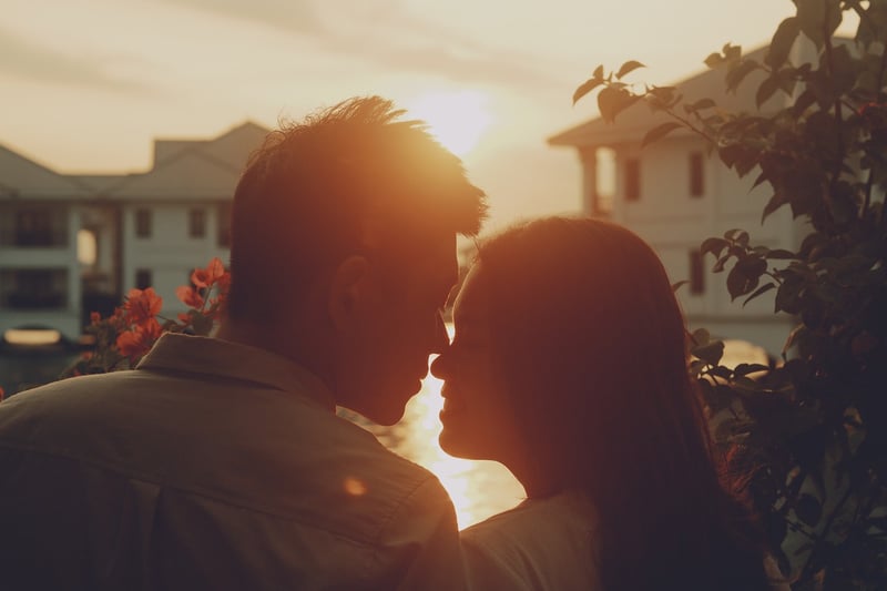Couple in love enjoying each other's company